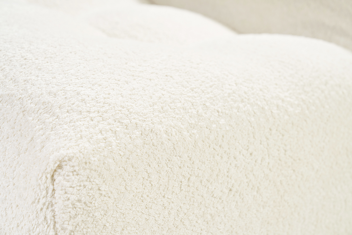 Lounge-Sessel aus Boucl-Stoff in gebrochenem Wei BUMPY