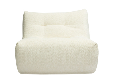 Lounge-Sessel aus Bouclé-Stoff in gebrochenem Weiß BUMPY
