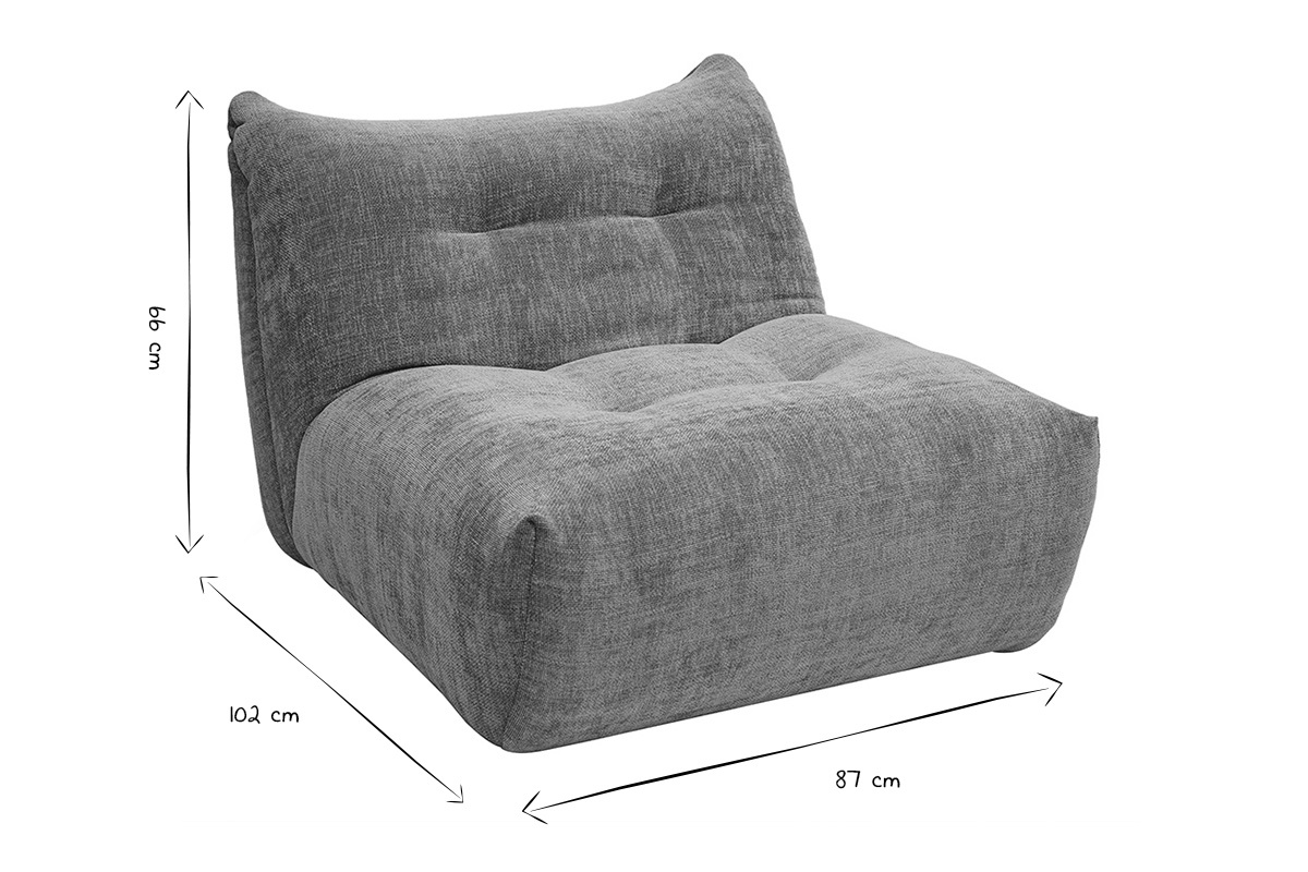 Lounge-Sessel in bronzefarbenem Samt-Effekt Stoff BUMPY