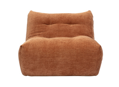 Lounge-Sessel in Samtoptik mit strukturierter Textur in gebrannter Erde BUMPY