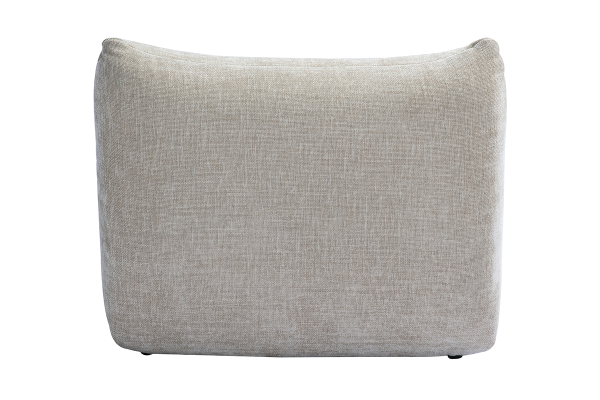Lounge-Sessel in taupefarbenem Samteffekt-Stoff BUMPY