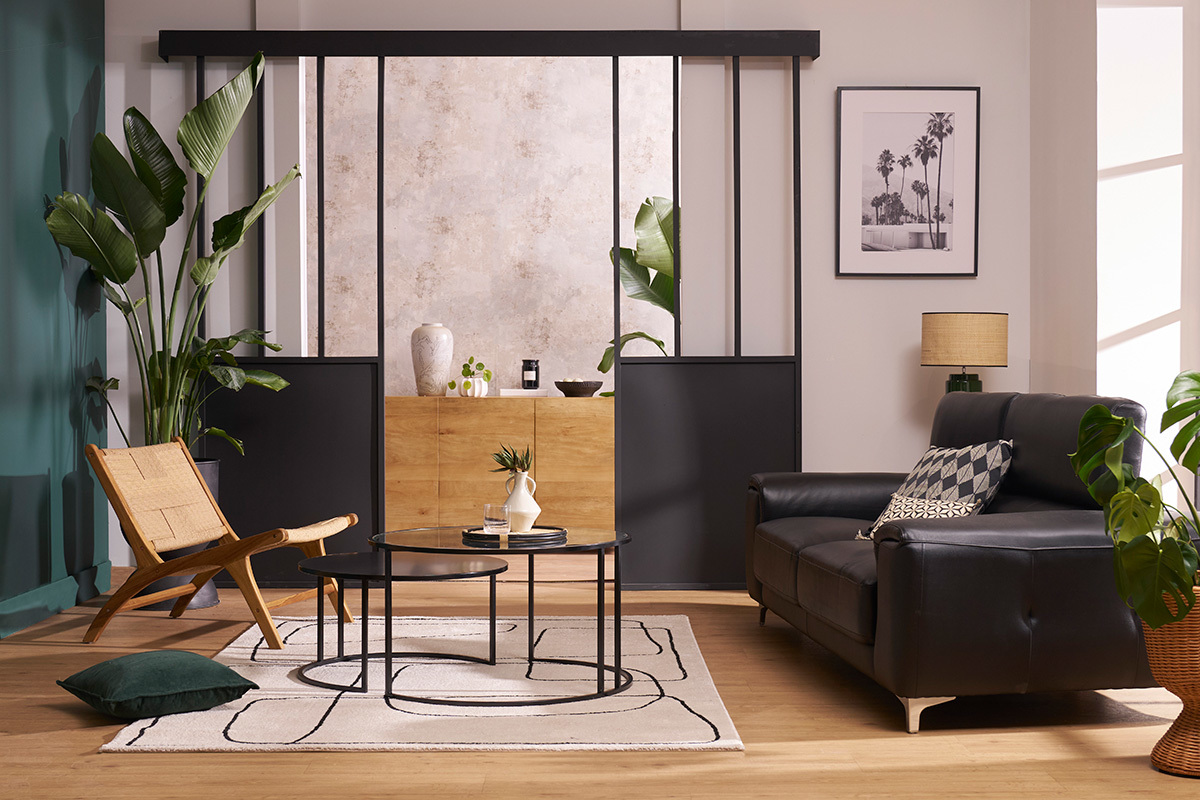 Loungesessel aus massivem Teakholz und geflochtener Seilschnur YARI
