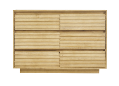 Massive Mangoholz-Kommode mit 6 Schubladen L110 MATCHA