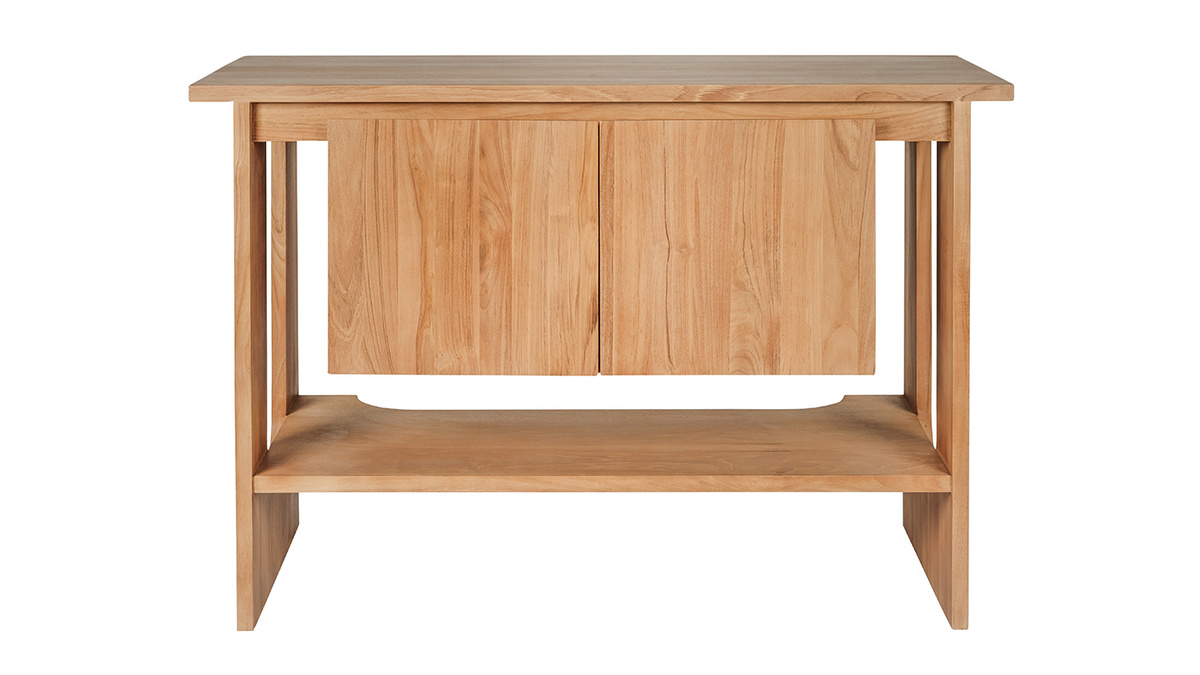 Massivholz-Badezimmerm�bel aus Teakholz L120 cm ALBE