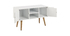 Mattweißes skandinavisches Sideboard mit zentraler Nische und SNOOP-Ablage