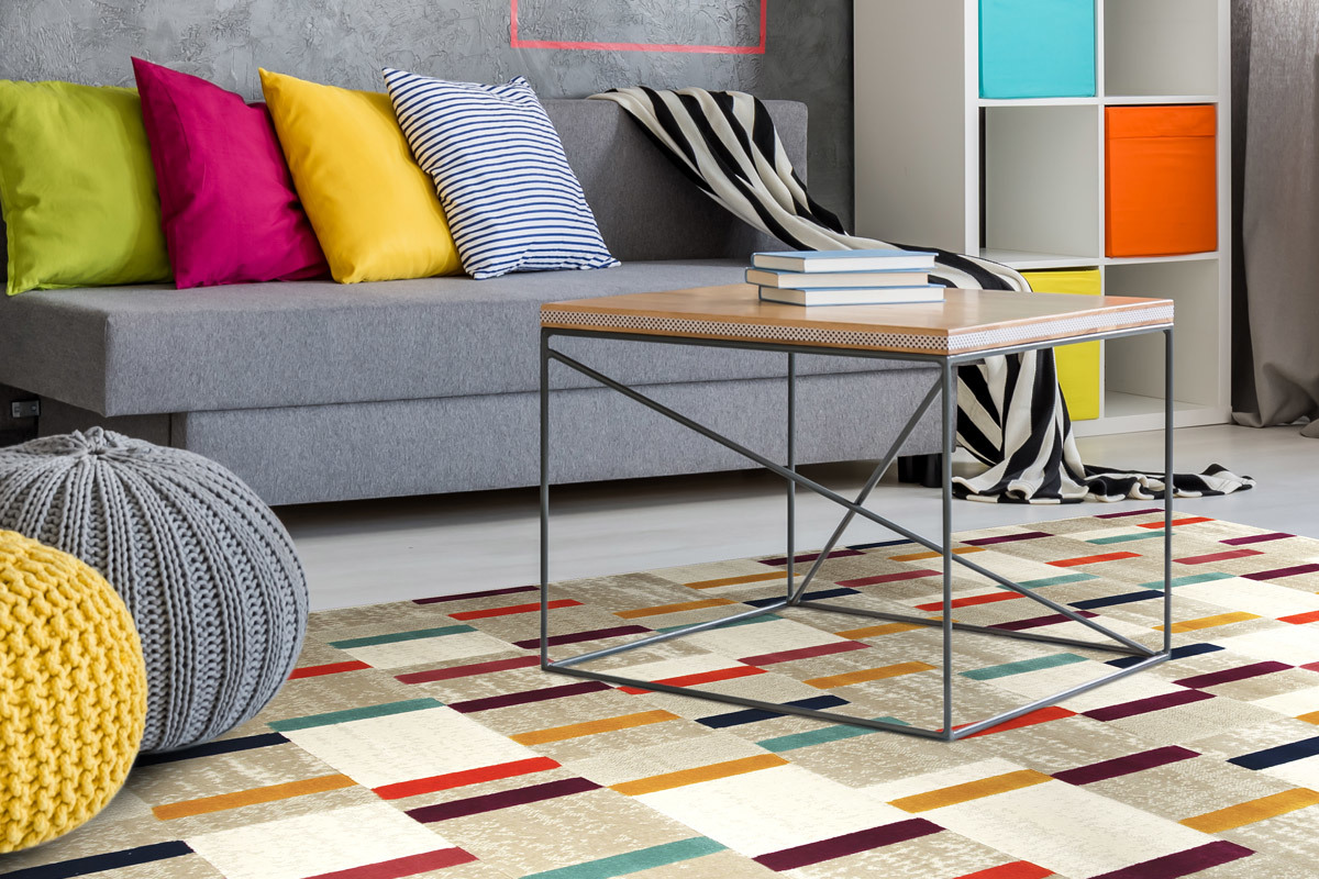 Mehrfarbiger Teppich 160 x 230 cm GIRARD