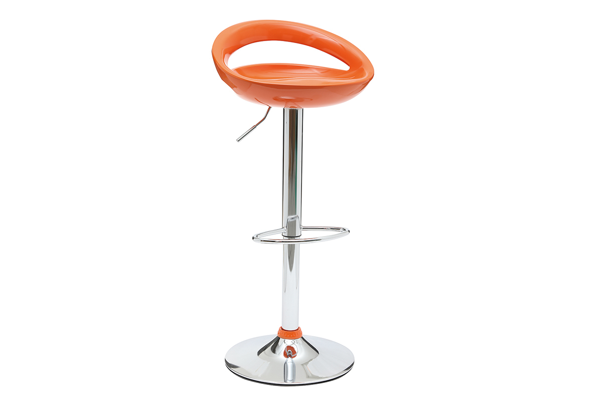 Moderner Barhocker / Kchenhocker Orange COMET (2 Stck.)