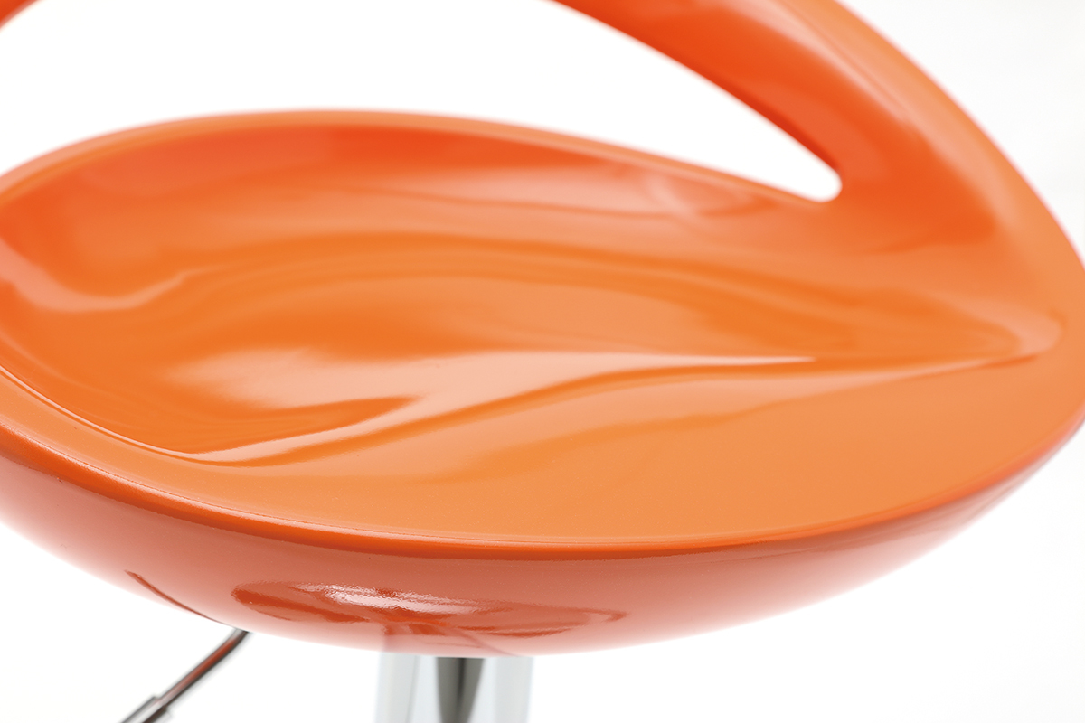 Moderner Barhocker / Kchenhocker Orange COMET (2 Stck.)