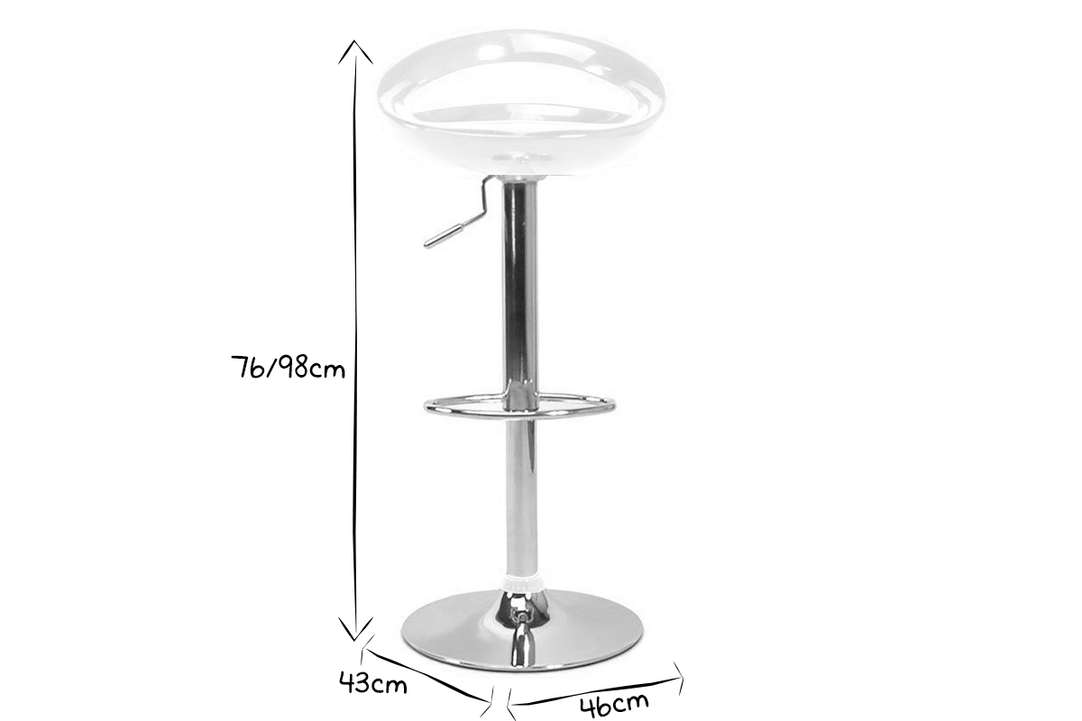 Moderner Barhocker / K�chenhocker Rot COMET (2 Stck.)