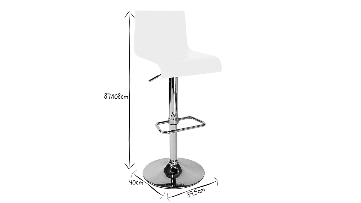 Moderner Barhocker / Kchenhocker Schwarz NEWSURF (2 Stck.)