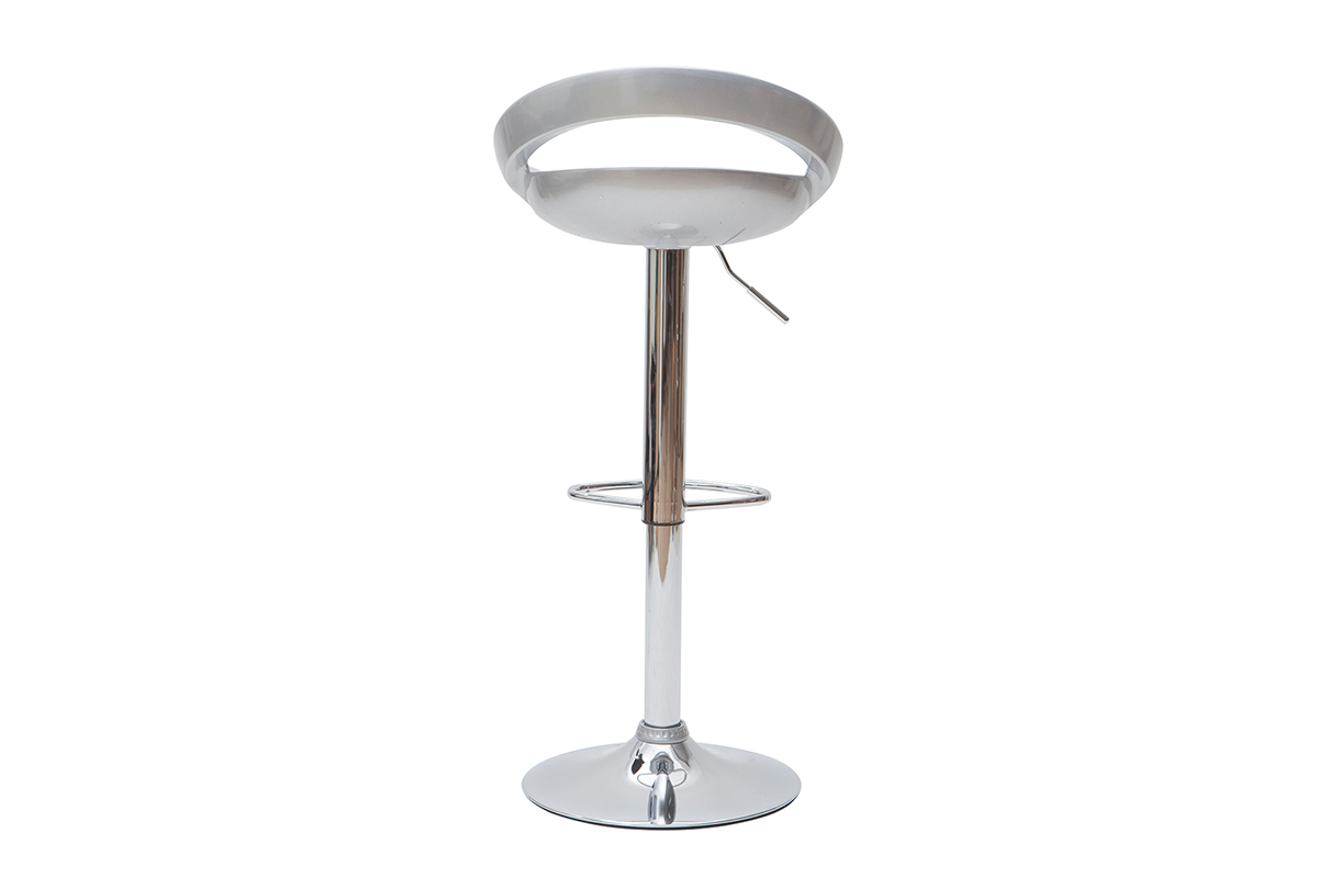 Moderner Barhocker / Kchenhocker Silber COMET (2 Stck.)