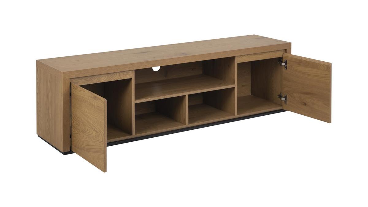 Moderner TV-Schrank mit 2 Tren in Eichenoptik B 160 cm NORCY