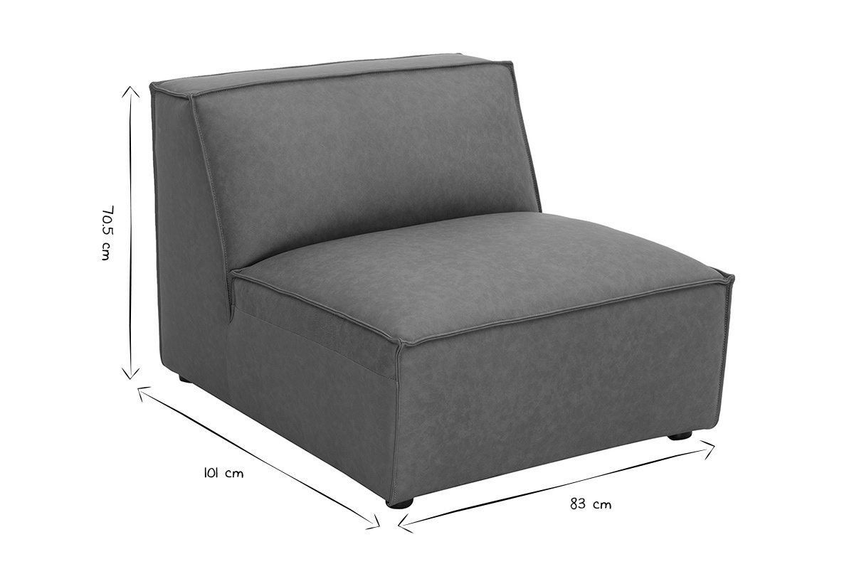 Modul rechts fr braunes Leder Sofa SPLIT