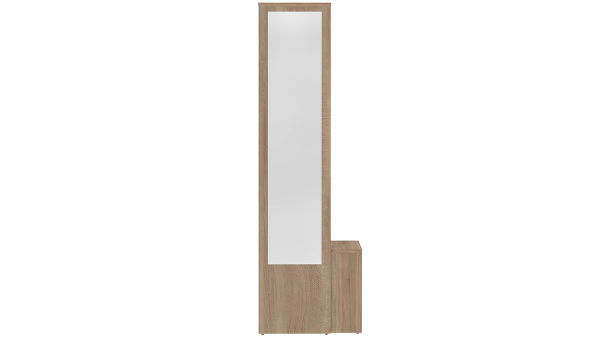 Modulare Eingangseinheit OLLY mit Garderobe, Spiegel und Holzregalen