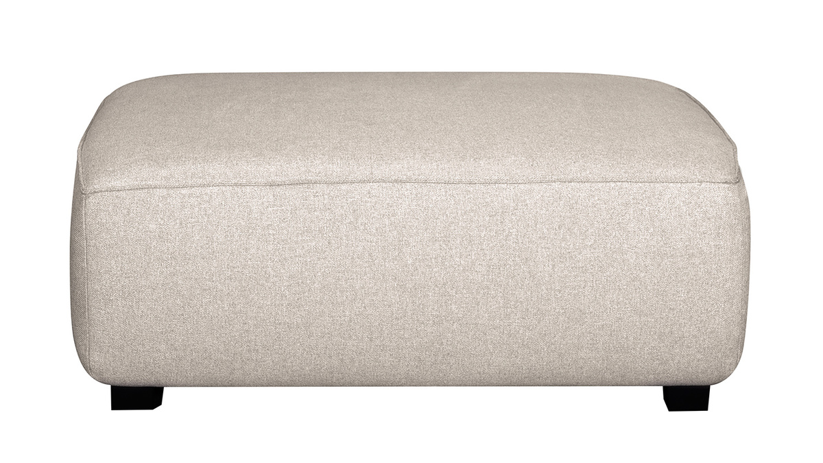 Modulare Sofa-Fusttze aus beigem Stoff PLURIEL