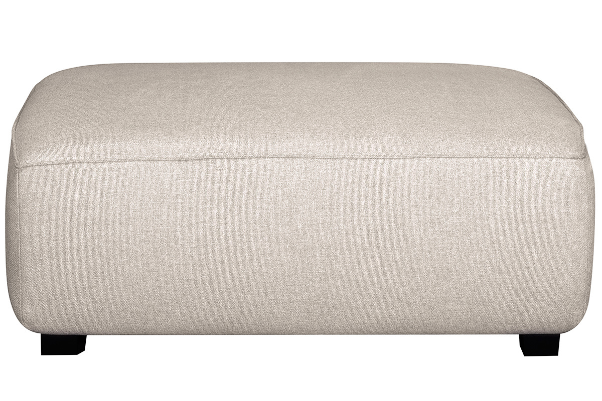 Modulare Sofa-Fusttze aus beigem Stoff PLURIEL