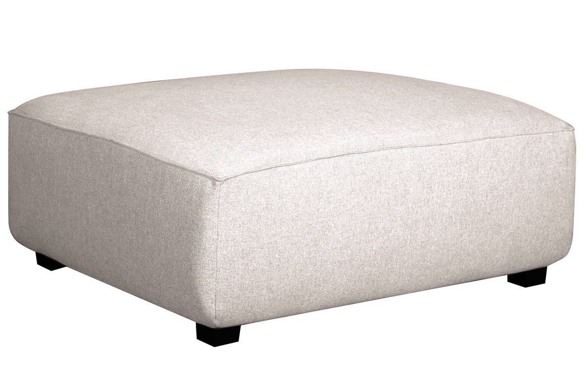 Modulare Sofa-Fusttze aus beigem Stoff PLURIEL