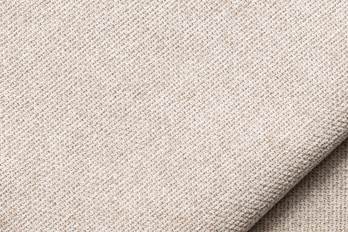 Modulare Sofa-Fusttze aus beigem Stoff PLURIEL