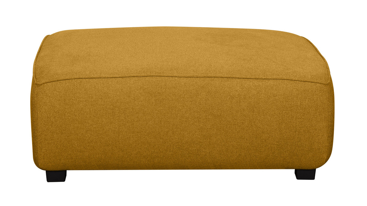 Modulare Sofa-Fußstütze aus kumingelbem Stoff PLURIEL