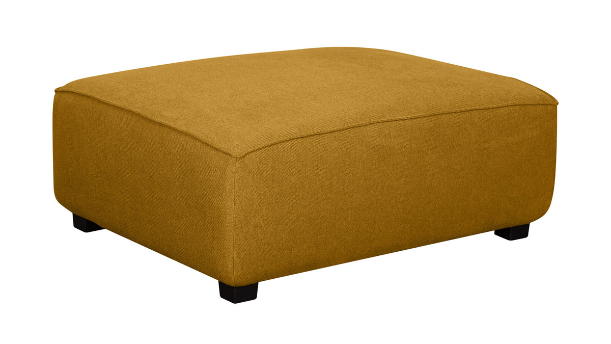 Modulare Sofa-Fusttze aus kumingelbem Stoff PLURIEL