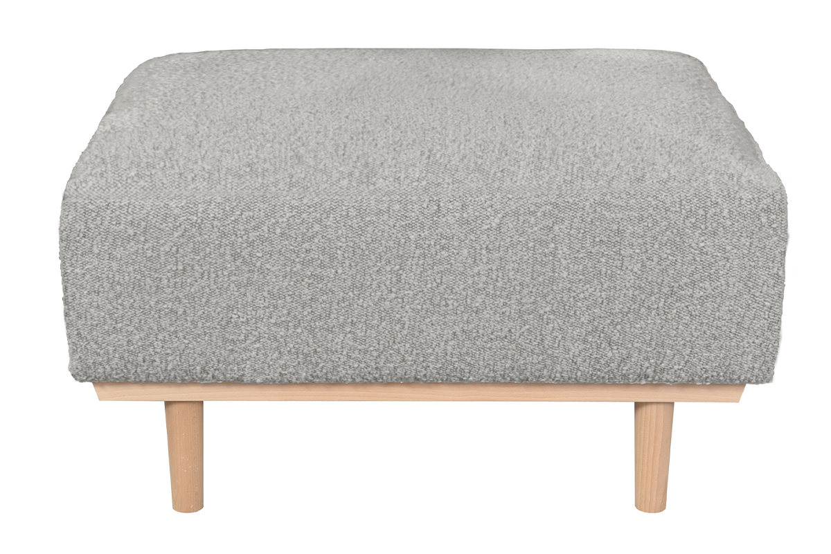 Modulare Sofa-Fusttze aus taupefarbenem Boucl-Stoff MORRIS