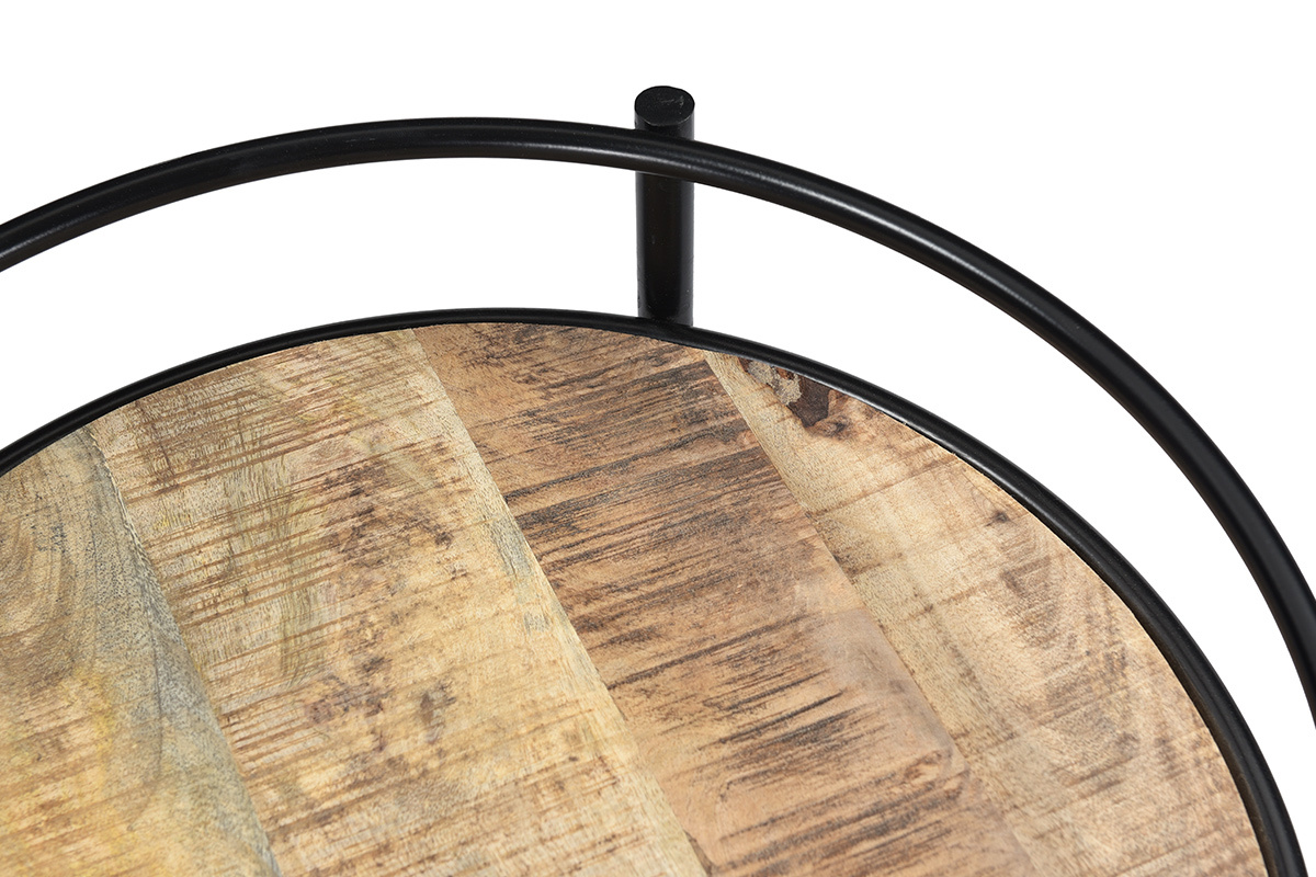 Modularer Pflanzenstnder aus Metall und Mangoholz THREE