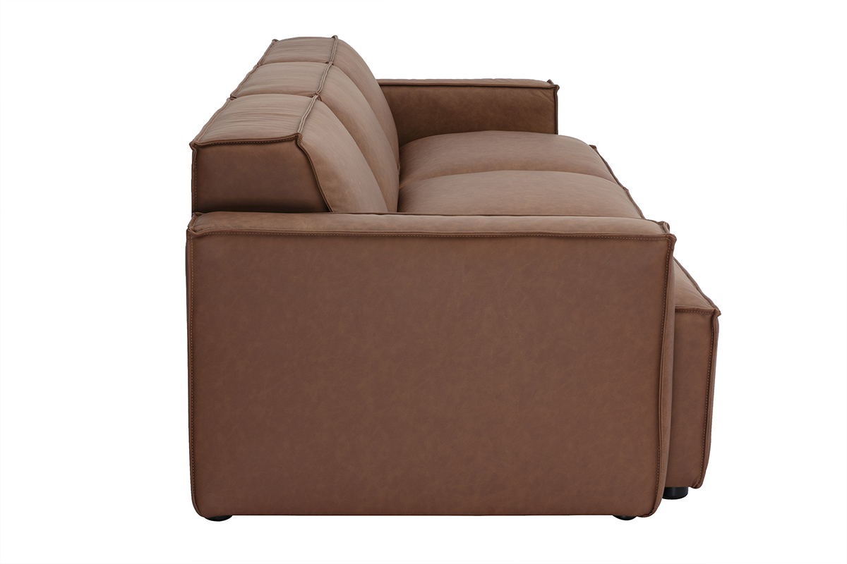 Modulares Vintage Sofas aus Leder mit 4 Sitzpltzen SPLIT