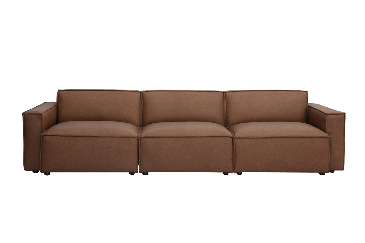 Modulares Vintage Sofas aus Leder mit 4 Sitzpltzen SPLIT