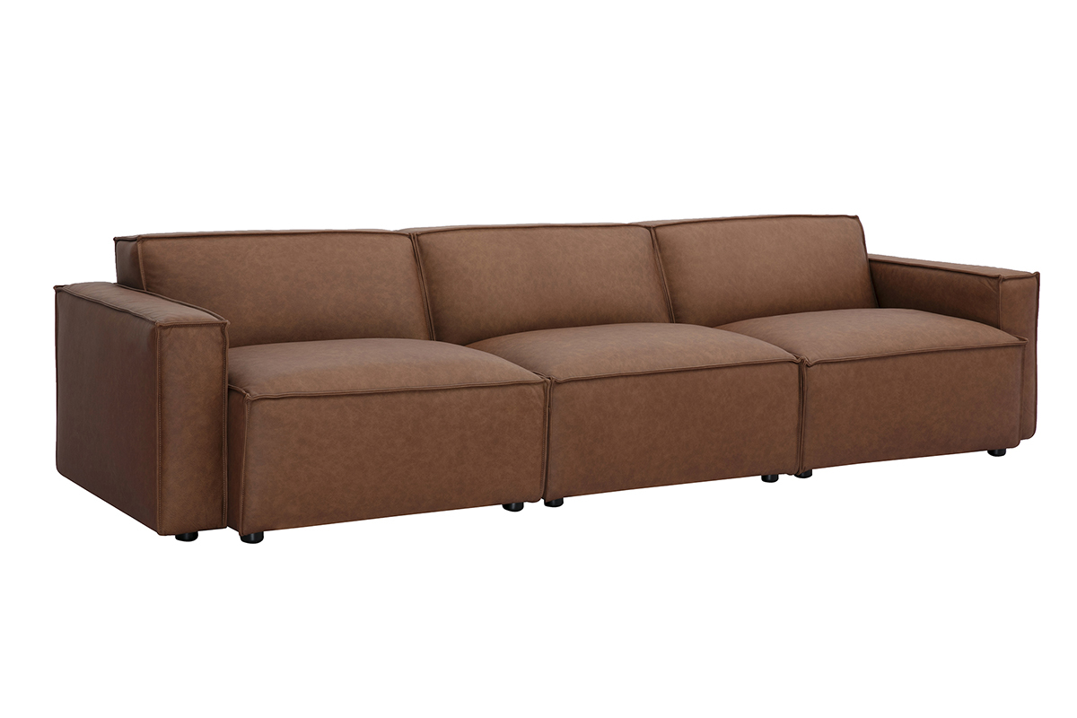 Modulares Vintage Sofas aus Leder mit 4 Sitzpltzen SPLIT