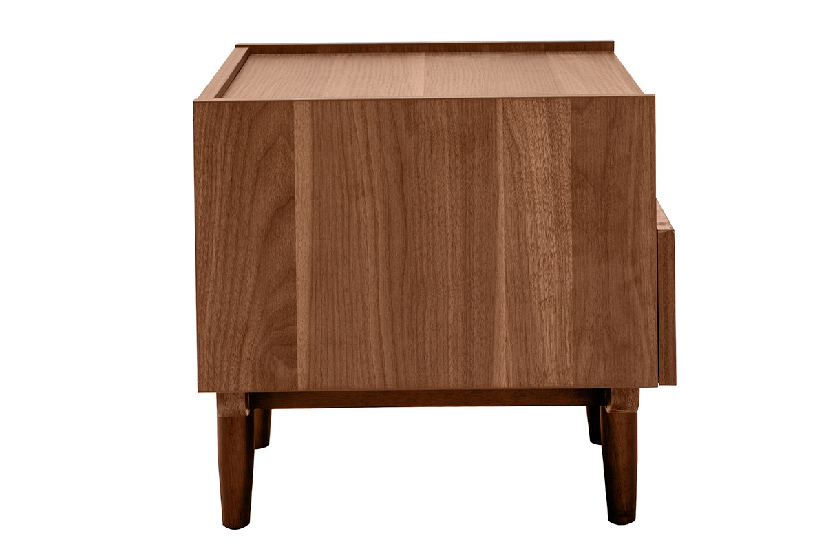 Nachttisch aus dunklem Holz mit Schublade SANAA