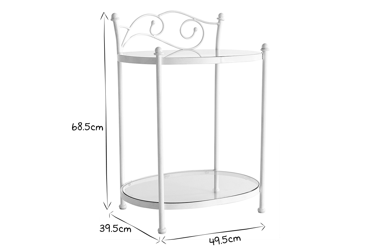 Nachttisch im Barockstil VENEZIA Metall Schwarz