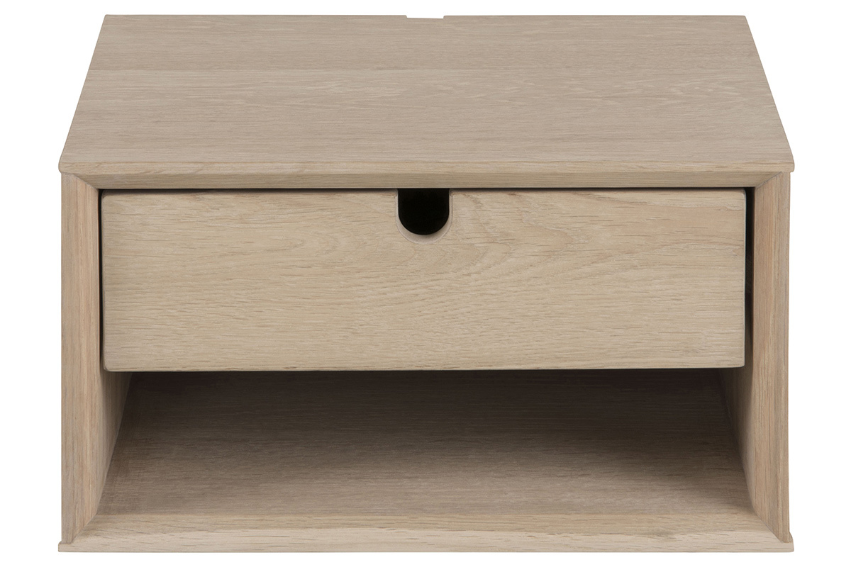 Nachttisch Wandmontage mit Stauraum Eichenoptik DAWN