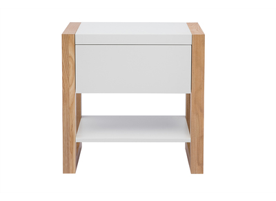 Nachttisch Weiß und Eiche ARMEL