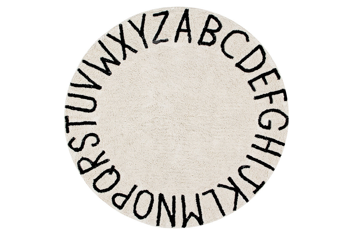 Naturfarbener Kinderteppich �150 cm ALPHA