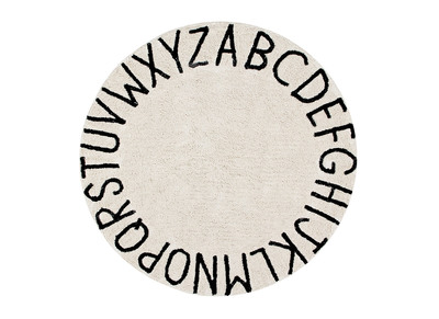 Naturfarbener Kinderteppich &oslash;150 cm ALPHA