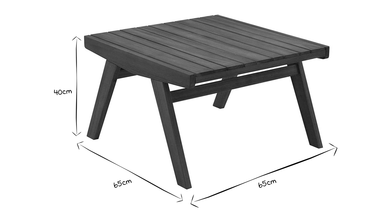 Niedriger Gartentisch aus Massivholz TIDAK