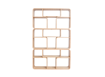 Offenes Mehrzweckregal aus hellem Eschenholz L120 cm WARHOL