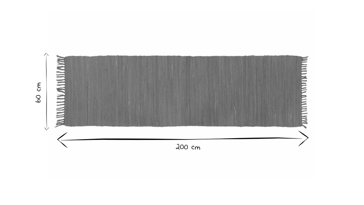 Orangefarbener Teppich fr den Flur 60 x 200 cm AUBAGNE