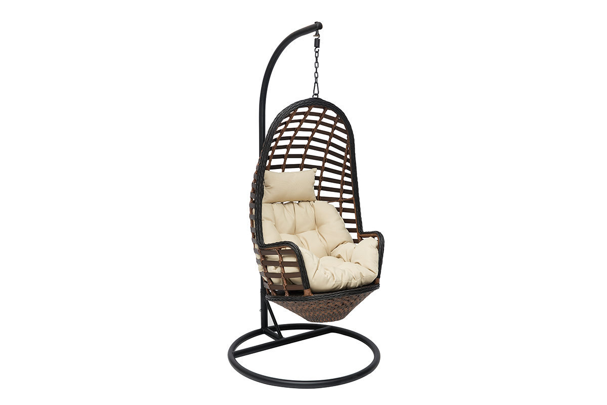 Outdoor-Hngesessel mit Rattan- und Metalleffekt LOMBOCK