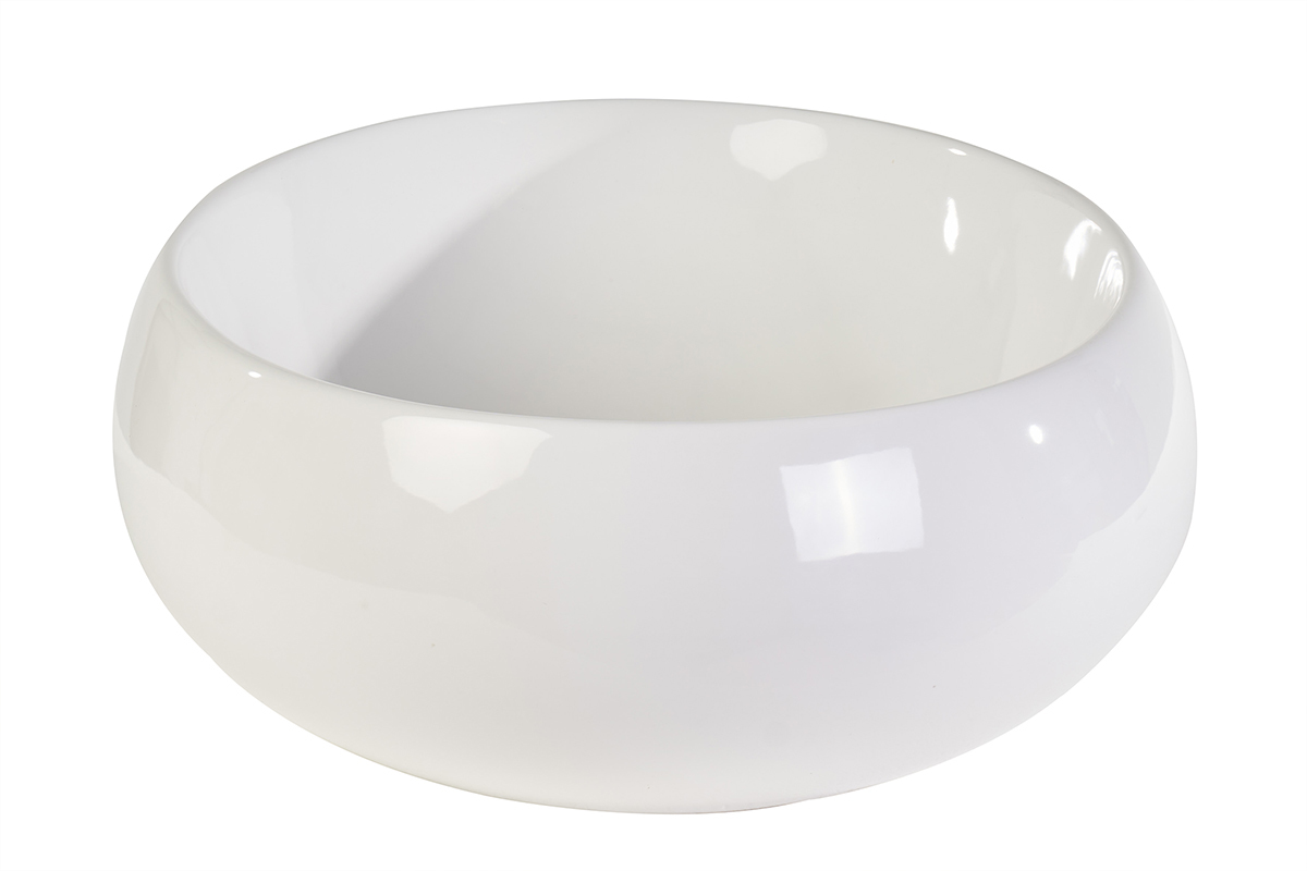 Ovale Keramikwaschbecken in Wei� L60.5 cm GALEA