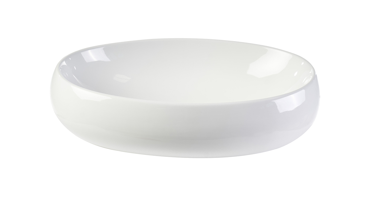 Ovale Keramikwaschbecken in Wei� L60.5 cm GALEA