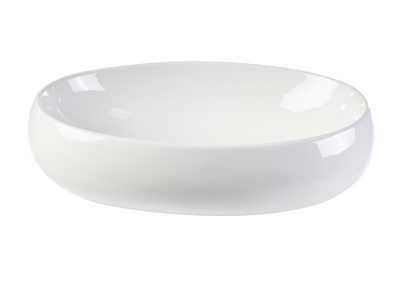 Ovale Keramikwaschbecken in Wei&szlig; L60.5 cm GALEA