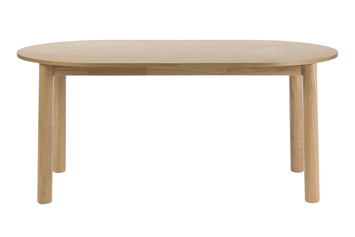 Ovaler ausziehbarer Esstisch aus hellem Holz, Esche L180-230 cm CLAUDIE