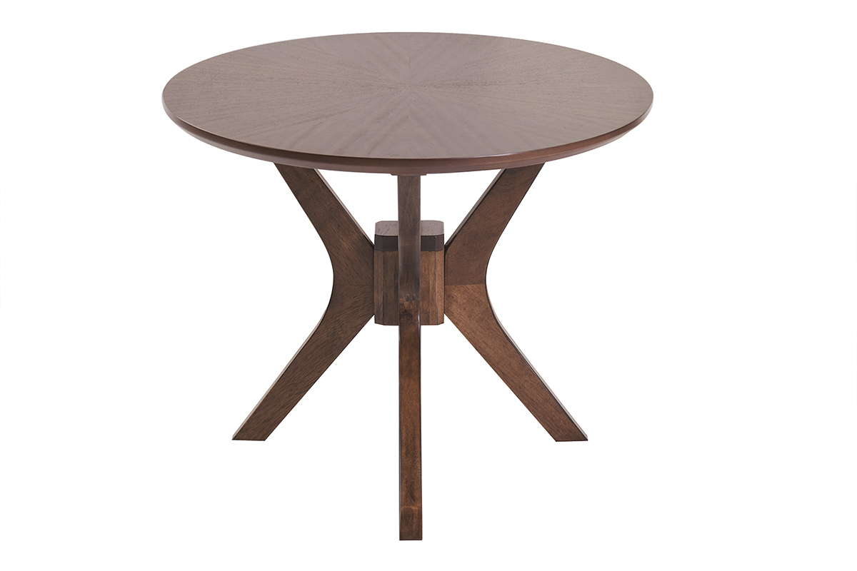 Ovaler Couchtisch aus dunklem Walnussholz L90 cm DIELLI