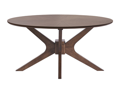 Ovaler Couchtisch aus dunklem Walnussholz L90 cm DIELLI