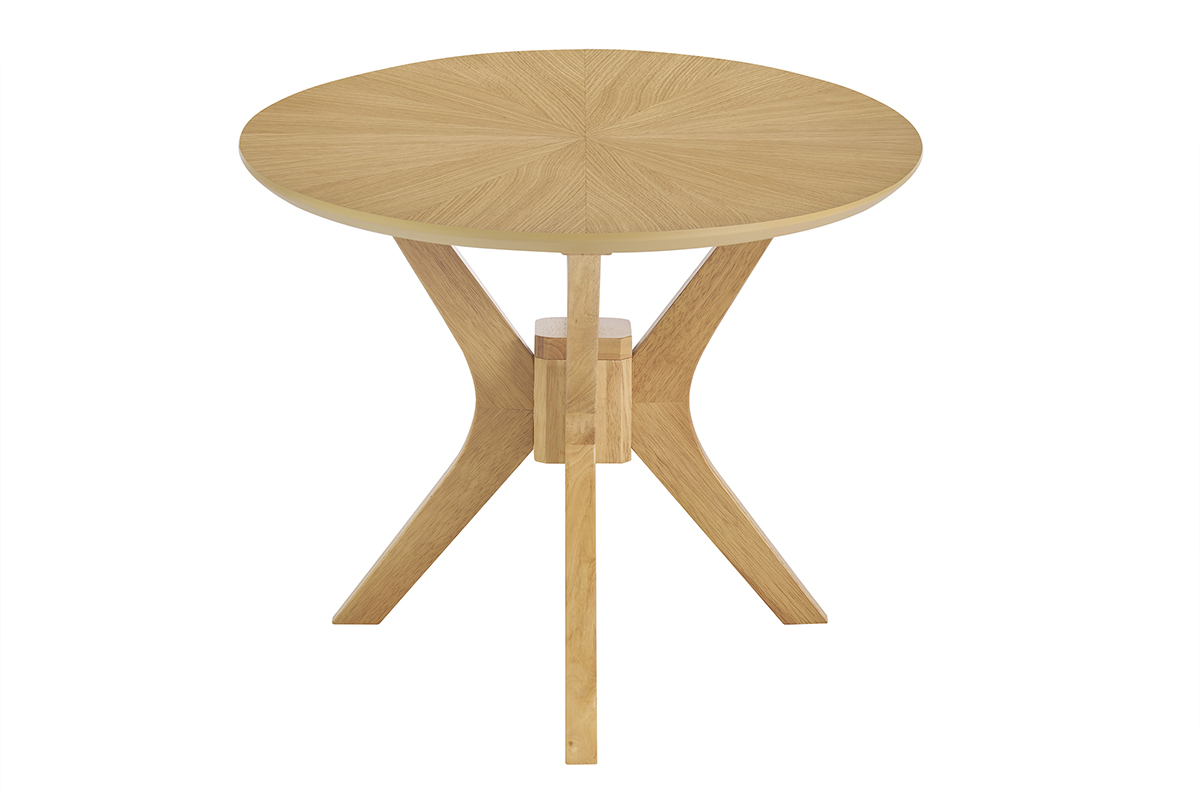 Ovaler Couchtisch aus hellem Eichenholz L90 cm DIELLI
