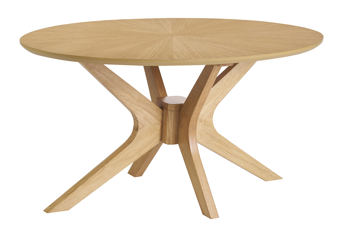 Ovaler Couchtisch aus hellem Eichenholz L90 cm DIELLI