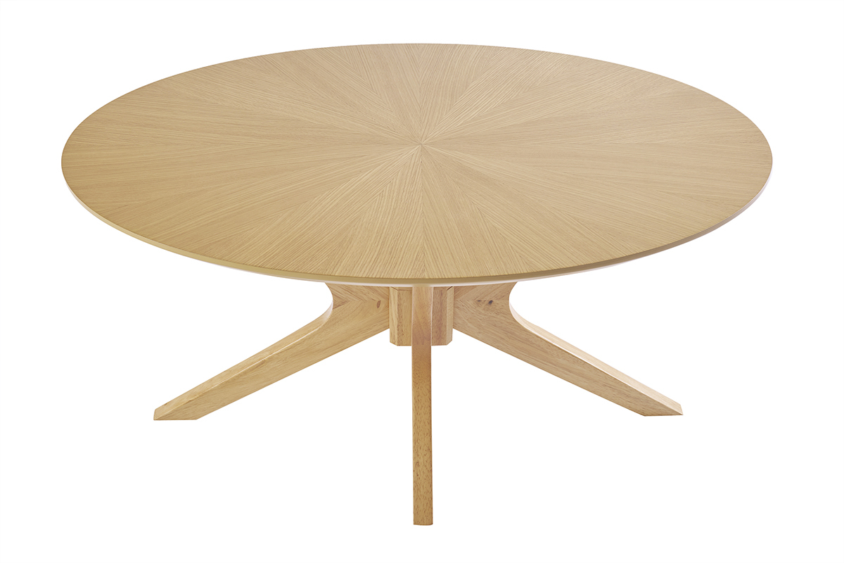 Ovaler Couchtisch aus hellem Eichenholz L90 cm DIELLI