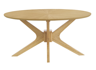 Ovaler Couchtisch aus hellem Eichenholz L90 cm DIELLI