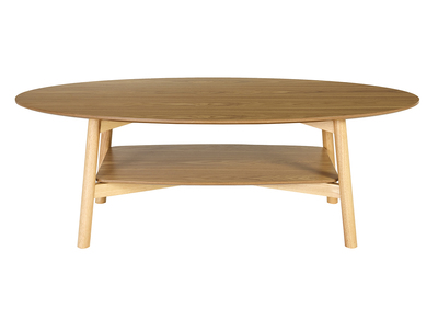 Ovaler Couchtisch aus hellem Holz L120 cm HANAE